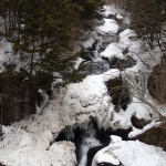 凍結している竜頭の滝